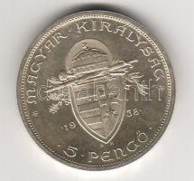 Ungarn, 1938, 5 Pengő, Hl.Stephan, Silber Erh.:vz / kiváló