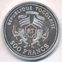 Togo 2001. 500Fr Ag "Nagymacska" hátlapon multicolor festett érme T:1(PP)
Togo 2001. 500 ...