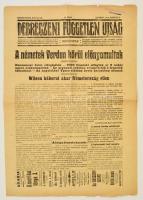 1916 A Debreczeni Független Újság 11. évfolyamának 64. száma háborús hírekkel
