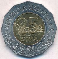 Horvátország 2002. 25K sárgaréz-Cu-Ni "A nemzetközi elismerés 10. évfordulója" T:1-,2
Cro...