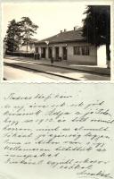 1912 Kolozs-Kolozskara, Cojocna-Cara; vasútállomás. Fotó képeslapra ragasztva / Bahnhof / railway station. photo glued on postcard (EK)