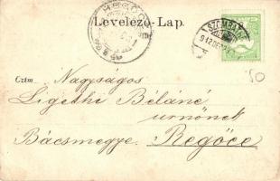 1912 Kolozs-Kolozskara, Cojocna-Cara; vasútállomás. Fotó képeslapra ragasztva / Bahnhof / railway st...