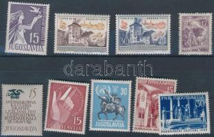 Jugoszlávia 9 klf bélyeg, Yugoslavia 9 stamps