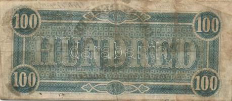 Amerikai Konfederált Államok/Richmond/Virginia VII. kiadás 1864. 100$ ritkábbik variáns T:III