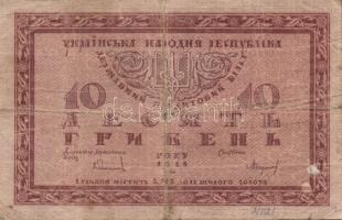 Ukrajna 1918. 10G "A" szériás T:III-