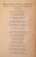 Magyarország hatályos törvényei kiegészítve a törvényeket módosító jogszabályokkal. I. kötet 1000-18...