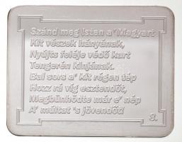 DN "Hymnus / Szánd meg Isten a' Magyart..." ezüstözött, multicolor emlékérem (36x46mm...