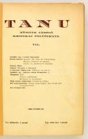 1934  Tanu VII.-VIII. száma. Németh László kritikai folyóirata. Kecskemét + Németh László: Ember és ...