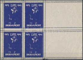 1914 IPU piros pár + IPU kék 4-es tömb üres mezőkkel