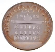 Papp László (1947-) 1990. "Barcelonai Olimpia- Magyar Csapat - Öttusa" Ag emlékérem díszto...