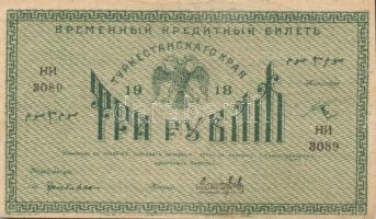 Orosz Polgárháború/ Orosz Közép Ázsia/Turkisztán 1918. 3R T:II