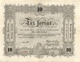 1848. 10Ft "Kossuth bankó" T:restaurált