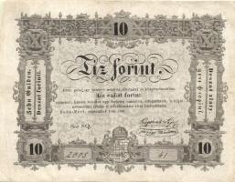 1848. 10Ft "Kossuth bankó" T:restaurált