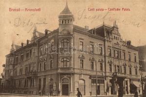 Brassó, Kronstadt, Brasov; Czell palota, Wilh. Zimmermann üzlete. No. 125. / Czell palace, tenement house, shops (Rb)