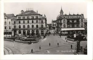 1940 Nagyvárad, Oradea; Bémer tér, Palace szálloda és étterem / hotel, restaurant, automobiles, photo (EK)