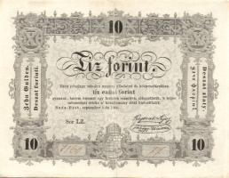 1848. 10Ft "Kossuth bankó" T:restaurált