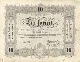 1848. 10Ft "Kossuth bankó" T:restaurált