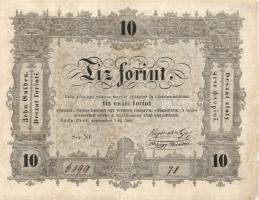 1848. 10Ft "Kossuth bankó" T:restaurált