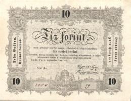 1848. 10Ft "Kossuth bankó" T:restaurált