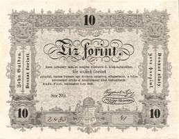 1848. 10Ft "Kossuth bankó" T:restaurált