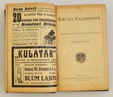 1913 Kincses kalendárium 1913-ra - használatlan, képekkel, reklámokkal, 576p