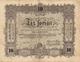 1848. 10Ft "Kossuth bankó" T:II/III