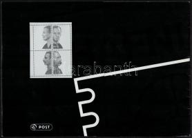 2001 Hafnia bélyegkiállítás ötöscsík + blokk + a blokk fázisnyomata és 150 éves a dán bélyeg négyestömb ünnepi kiadás, dísztokban Mi 1273-1276 + 1287-1290 + blokk 17