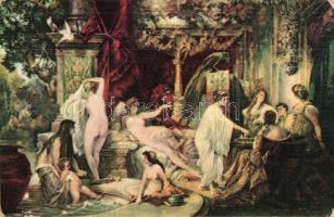 20 db RÉGI motívumlap, főleg hölgyek / 20 pre-1945 motive postcards. mostly ladies