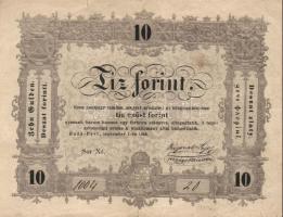 1848. 10Ft "Kossuth bankó" T:II/III
