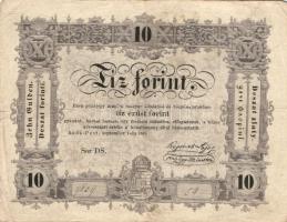 1848. 10Ft "Kossuth bankó" T:II/III