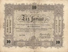 1848. 10Ft "Kossuth bankó" T:II/III