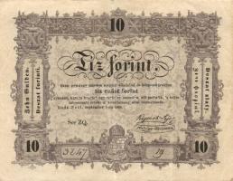 1848. 10Ft "Kossuth bankó" T:II/III