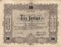 1848. 10Ft "Kossuth bankó" T:II/III