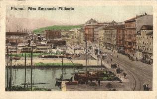 2 db RÉGI képeslap; Fiume és Trieste / 2 pre-1945 postcards; Rijeka, Trieste