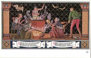 Budapest V. Erzsébet Királyné Szálló étterem és söröző pince, Sándor Béla falfestménye Petőfi Sándor...