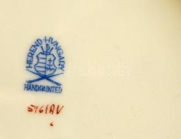 Herendi Apponyi mintás süteményes tányér ( 4db), kézzel festett, jelzett, hibátlan, d: 16,5 cm (4×)