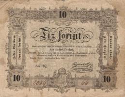 1848. 10Ft "Kossuth bankó" T:III/IV