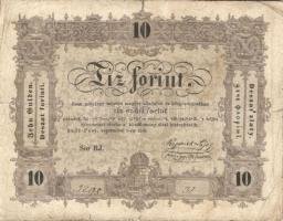 1848. 10Ft "Kossuth bankó" T:III/IV