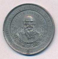 1896. Friedrich Ludwig Jahn fém emlékérem (42mm) T:2- ph. 1896. Friedrich Ludwig Jahn metal commemorative medallion (42mm) C:VF edge error