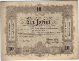 1848. 10Ft "Kossuth bankó" T:III/IV