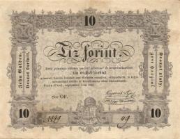 1848. 10Ft "Kossuth bankó" T:II/II-