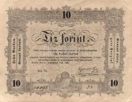 1848. 10Ft "Kossuth bankó" T:II/II-