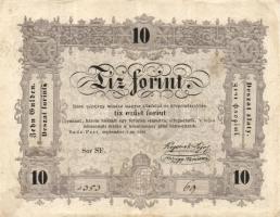 1848. 10Ft "Kossuth bankó" T:II/II-
