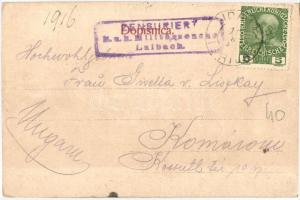 Idrija, Idria; general view + K.u.K. Militärzensur Laibach (EK)