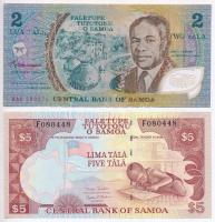 Szamoa 1990. 2T + 2002. 5T T:I,III  Samoa 1990. 2 Tala + 2002. 5 Tala C:UNC,F
