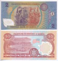 Szamoa 1990. 2T + 2002. 5T T:I,III 
Samoa 1990. 2 Tala + 2002. 5 Tala C:UNC,F