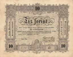 1848. 10Ft "Kossuth bankó" T:II/II-