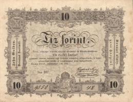 1848. 10Ft "Kossuth bankó" T:II/II-