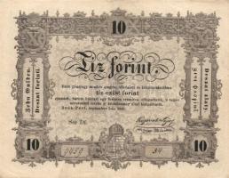 1848. 10Ft "Kossuth bankó" T:II/II-