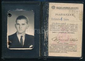 cca 1947 Fényképes MLSz-igazolvány játékvezető részére